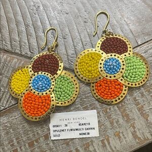 💥RARE💥 Henri Bendel "Opulenet Flower Multi" earrings
